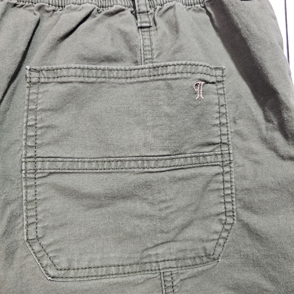 Anthropologie Pilcro Pants Women's Green Cargo Utility Relaxed Ankle Size Medium - Picture 6 of 9